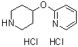 structure of CAS# 313490-36-7, 4-(2-Pyridyloxy)piperidine dihydrochloride;2-(Piperidin-4-yloxy)pyridine dihydrochloride; 2-[(Piperidinium-4-yl)oxy]pyridinium dichloride
