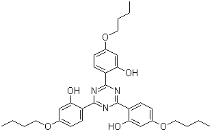 2,4,6-Tri(4'-butoxy-2'-hydroxyphenyl)-triazine molecular structure (CAS 3135-19-1)