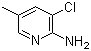 2-氨基-3-氯-5-甲基吡啶分子结构 (CAS 31430-41-8)