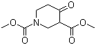 4-Oxo-1,3-piperidinedicarboxylic acid 1,3-dimethyl ester molecular structure (CAS 31633-70-2)