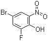 结构式 CAS# 320-76-3, 4-溴-2-氟-6-硝基苯酚