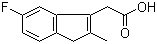 结构式 CAS# 32004-66-3, (5-氟-2-甲基-1H-茚-3-基)乙酸