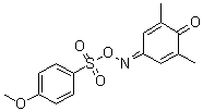structure of CAS# 321695-57-2, 2,6-Dimethyl-2,5-cyclohexadiene-1,4-dione 4-[O-[(4-methoxyphenyl)sulfonyl]oxime]