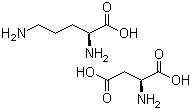 structure of CAS# 3230-94-2, L-Ornithine L-aspartate salt;(S)-2,5-Diaminopentanoic acid L-aspartate salt; L-Ornithine L-aspartate