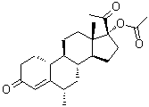 (6alpha)-17-(Acetyloxy)-6-methyl-19-norpregn-4-ene-3,20-dione molecular structure (CAS 32420-14-7)
