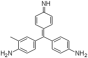 结构式 CAS# 3248-93-9, 溶剂红 41; 盐基品红; 4-[(4-氨基苯基)(4-亚氨基-2,5-环己二烯-1-亚基)甲基]-2-甲基苯胺