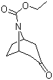 结构式 CAS# 32499-64-2, N-乙氧羰基-4-托品酮; N-(乙氧羰基)调理素酮; 3-氧代去甲托烷-8-羧酸乙酯