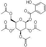 beta-D-Glucopyranose 2,3,4,6-tetraacetate 1-(2-hydroxybenzoate) molecular structure (CAS 32748-59-7)