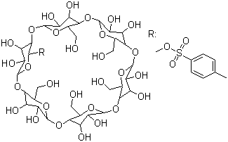 structure of CAS# 32860-56-3, Mono-6-O-(p-toluenesulfonyl)-alpha-cyclodextrin