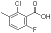 2-Chloro-6-fluoro-3-methylbenzoic acid molecular structure (CAS 32890-89-4)
