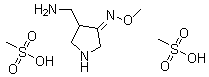 (Z)-3-(Aminomethyl)-4-(methoxyimino)pyrrolidine dimethanesulfonate molecular structure (CAS 329181-36-4)