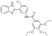 N-[3-(1H-苯并咪唑-2-基)-4-氯苯基]-3,4,5-三乙氧基苯甲酰胺分子结构 (CAS 329196-48-7)