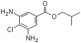 结构式 CAS# 32961-44-7, 4-氯-3,5-二氨基苯甲酸异丁酯