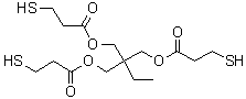 结构式 CAS# 33007-83-9, 三羟甲基丙烷三(3-巯基丙酸酯)