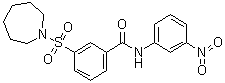 3-[(六氢-1H-氮杂卓-1-基)磺酰基]-N-(3-硝基苯基)苯甲酰胺分子结构 (CAS 330461-64-8)