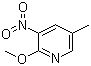 structure of CAS# 33252-62-9, 2-Methoxy-5-methyl-3-nitropyridine
