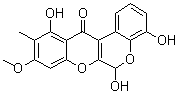 4,6,11-Trihydroxy-9-methoxy-10-methyl-[1]benzopyrano[3,4-b][1]benzopyran-12(6H)-one molecular structure (CAS 333798-10-0)