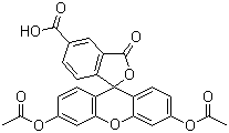 6-Carboxyfluoresceine diacetate molecular structure (CAS 3348-03-6)