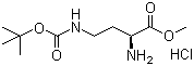 N'-Boc-L-2,4-diaminobutyric acid methyl ester hydrochloride molecular structure (CAS 3350-15-0)