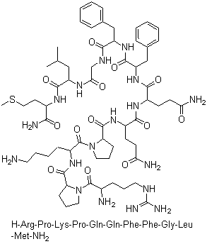 Substance P molecular structure (CAS 33507-63-0)