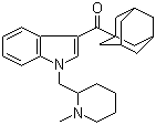 1-[(N-Methyl-2-piperidinyl)methyl]-3-(1-adamantanecarbonyl)-1H-indole molecular structure (CAS 335160-66-2)