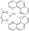 双(2-苯并[h]喹啉-C2,N')(乙酰丙酮)合铱(III)分子结构 (CAS 337526-87-1)