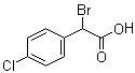 2-溴-2-(4-氯苯基)乙酸分子结构 (CAS 3381-73-5)