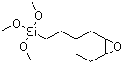 结构式 CAS# 3388-04-3, 2-(3,4-环氧环己烷)乙基三甲氧基硅烷; 三甲氧基[2-(7-氧杂二环[4.1.0]庚-3-基)乙基]硅烷