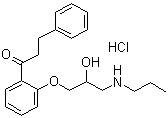Propafenone hydrochloride molecular structure (CAS 34183-22-7)