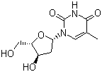 2'-Deoxy-L-thymidine molecular structure (CAS 3424-98-4)