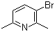 2,6-二甲基-3-溴吡啶分子结构 (CAS 3430-31-7)