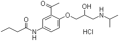 Acebutolol hydrochloride molecular structure (CAS 34381-68-5)