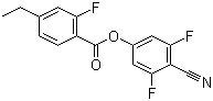 4-Ethyl-2-fluorobenzoic acid 4-cyano-3,5-difluorophenyl ester molecular structure (CAS 344749-29-7)