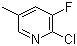 2-Chloro-3-fluoro-5-picoline molecular structure (CAS 34552-15-3)