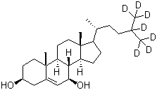结构式 CAS# 349553-97-5, 7beta-羟基胆固醇-25,26,26,26-27,27,27-D7