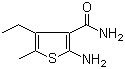 结构式 CAS# 350996-89-3, 2-氨基-4-乙基-5-甲基噻吩-3-甲酰胺