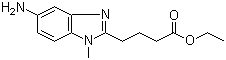 1-Methyl-5-amino-1H-benzimidazole-2-butanoic acid ethyl ester molecular structure (CAS 3543-73-5)