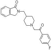 2-[[1-[2-(4-Fluorophenyl)-2-oxoethyl]-4-piperidinyl]methyl]-2,3-dihydro-1H-isoindol-1-one molecular structure (CAS 359625-79-9)
