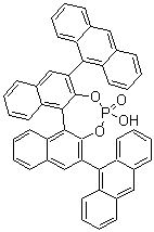 structure of CAS# 361342-52-1, (11bS)-2,6-Di-9-anthracenyl-4-hydroxy-dinaphtho[2,1-d:1',2'-f][1,3,2]dioxaphosphepin 4-oxide;(S)-3,3'-Bis(9-anthryl)-1,1'-binaphthalene-2,2'-diyl hydrogen phosphate