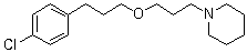 结构式 CAS# 362665-56-3, Pitolisant; 1-[3-[3-(4-氯苯基)丙氧基]丙基]哌啶