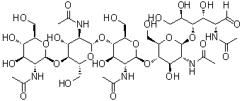 Penta-N-acetylchitopentaose molecular structure (CAS 36467-68-2)