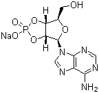 Adenosine 2',3'-cyclic monophosphate sodium salt molecular structure (CAS 37063-35-7)