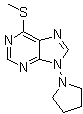 6-(Methylthio)-9-pyrrolidin-1-yl-9H-purine molecular structure (CAS 37154-85-1)