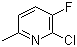 结构式 CAS# 374633-32-6, 2-氯-3-氟-6-甲基吡啶