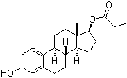 structure of CAS# 3758-34-7, beta-Estradiol 17-propionate;Estra-1,3,5(10)-triene-3,17b-diol 17-propionate