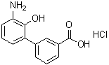 3'-氨基-2'-羟基-[1,1'-联苯]-3-羧酸盐酸盐分子结构 (CAS 376591-97-8)