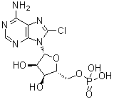 8-氯-5'-腺苷酸分子结构 (CAS 37676-40-7)