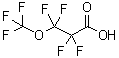 structure of CAS# 377-73-1, 2,2,3,3-Tetrafluoro-3-(trifluoromethoxy)propanoic acid