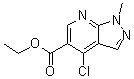 Ethyl 4-chloro-1-methyl-1H-pyrazolo[3,4-b]pyridine-5-carboxylate molecular structure (CAS 37801-57-3)