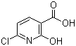 structure of CAS# 38076-76-5, 6-Chloro-2-hydroxynicotinic acid